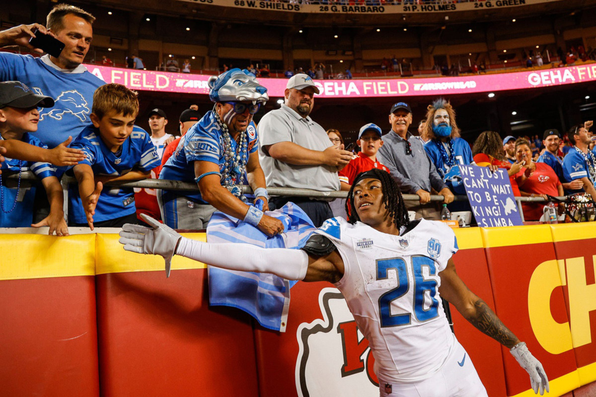 Detroit Lions running back Jahmyr Gibbs